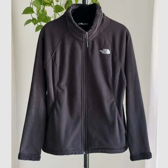 The North Face Women’s Black Faux Fur Lined Full Zip Jacket Size Medium HTF - Picture 2 of 16